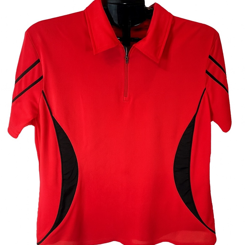 Jack Smith Women's Red Quarter Zip Golf Shirt Size XL